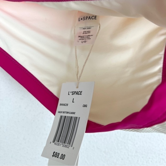 NEW L*Space Vacay Bikini Bottom Seimsuit Swimwear Large - Picture 5 of 8